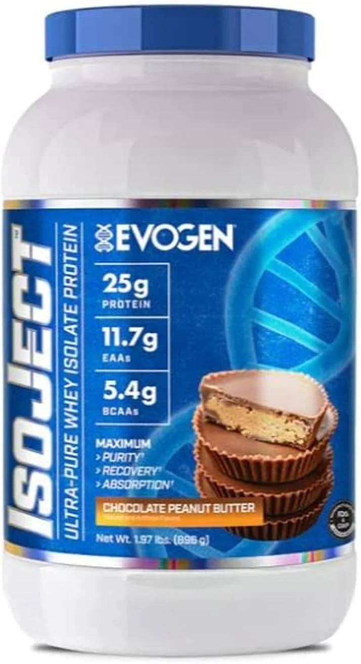 پروتئین وی ایزوله فوق خالص Gym Keg Evogen Isoject با طعم شکلات کره بادام زمینی، 28 سروینگ، 896 گرم