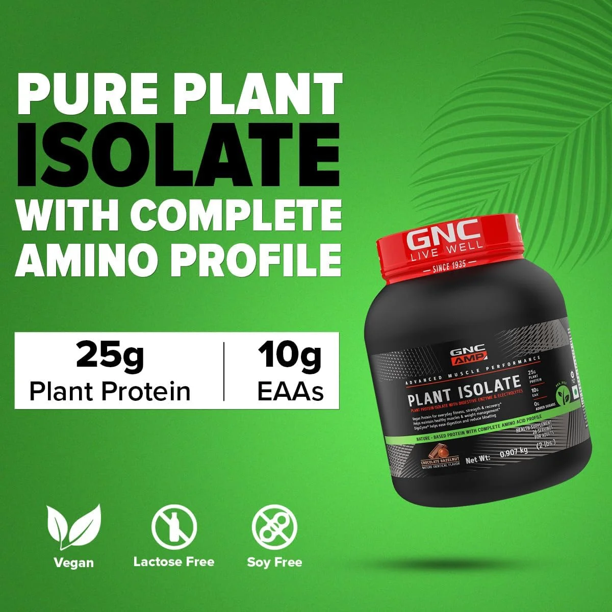 پروتئین ایزوله گیاهی GNC AMP | 2 پوند | 26 سروینگ | پروتئین وگان | بدون لاکتوز و سویا | DigeZyme® برای هضم آسان | سبک زندگی فعال | عضلات سالم | 25 گرم پروتئین گیاهی | 10 گرم EAA | شکلاتی پروتئین ایزوله گیاهی GNC AMP | 2 پوند | 26 سروینگ | پروتئین وگان | بدون لاکتوز و سویا | DigeZyme® برای هضم آسان | سبک زندگی فعال | عضلات سالم | 25 گرم پروتئین گیاهی | 10 گرم EAA | شکلاتی