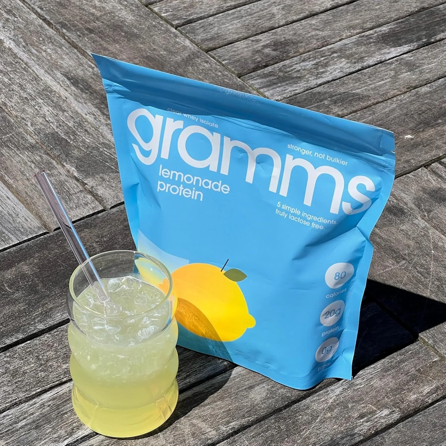 پودر پروتئین شفاف GRAMMS، 20 گرم پروتئین برای زنان و مردان | وی ایزوله تغذیه شده با علف، بدون شکر، بدون لاکتوز، بدون نفخ، غیر GMO (18 سروینگ) (لیموناد) پودر پروتئین شفاف GRAMMS، 20 گرم پروتئین برای زنان و مردان | وی ایزوله تغذیه شده با علف، بدون شکر، بدون لاکتوز، بدون نفخ، غیر GMO (18 سروینگ) (لیموناد)