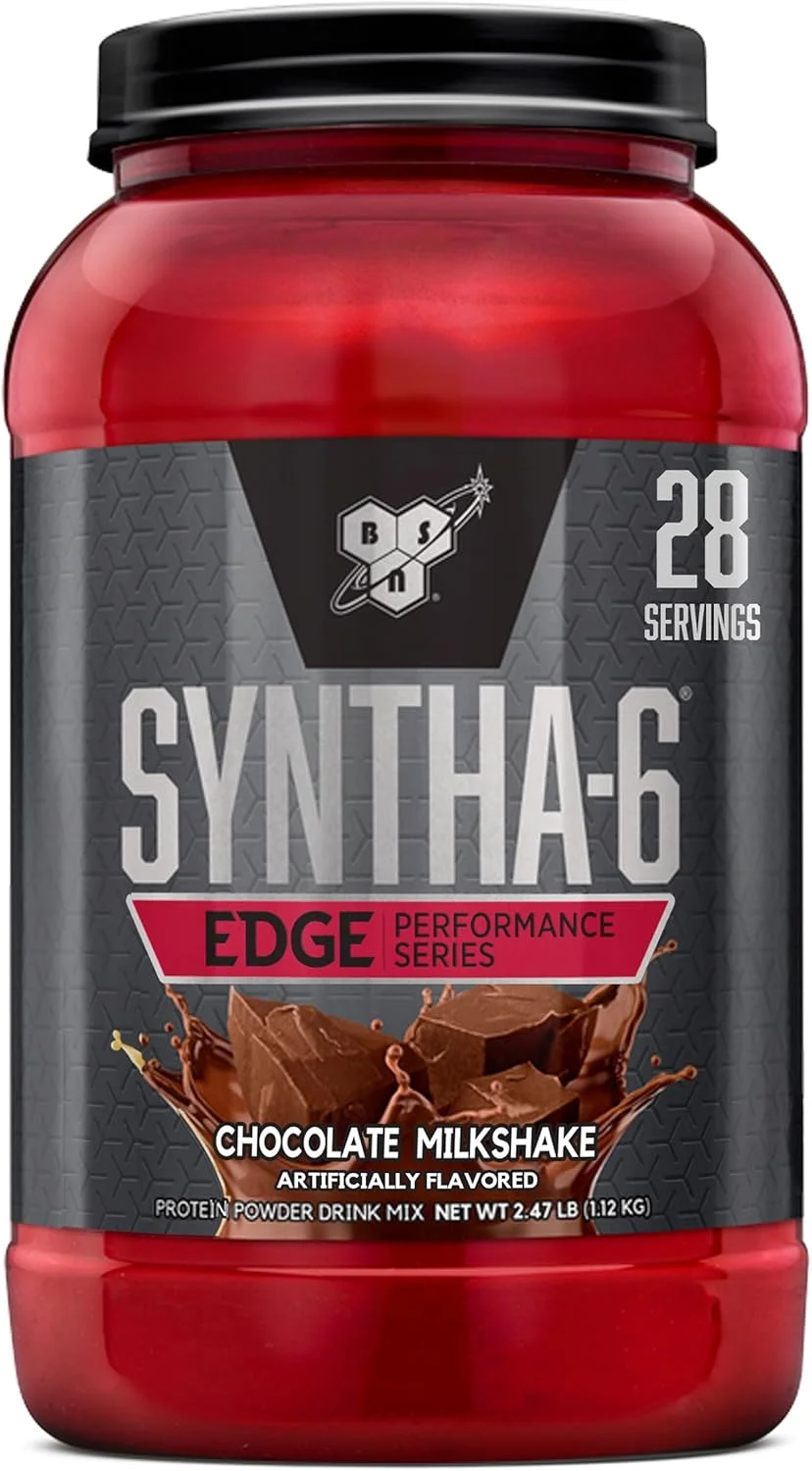 ماتریکس پروتئینی فوق العاده ممتاز BSN Syntha-6 Edge، پودر پروتئین وی، کازئین میسلار، پروتئین ایزوله شیر - میلک شیک شکلاتی، 2.35 پوند، 28 سروینگ (1.12 کیلوگرم)