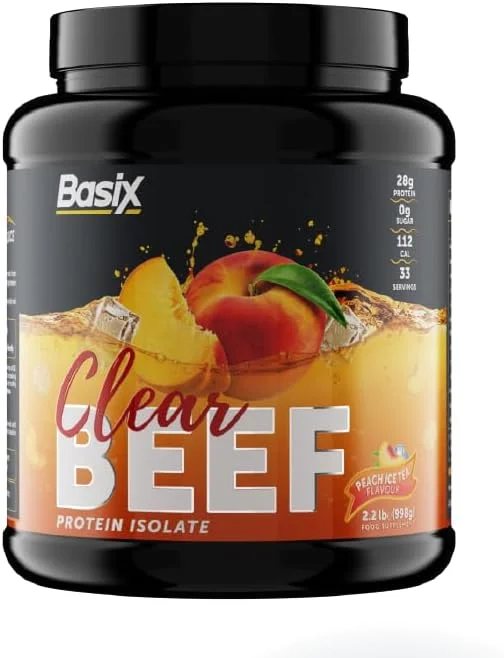 پروتئین ایزوله گوشت گاو با طعم چای سرد هلو Basix، 2.2 پوند