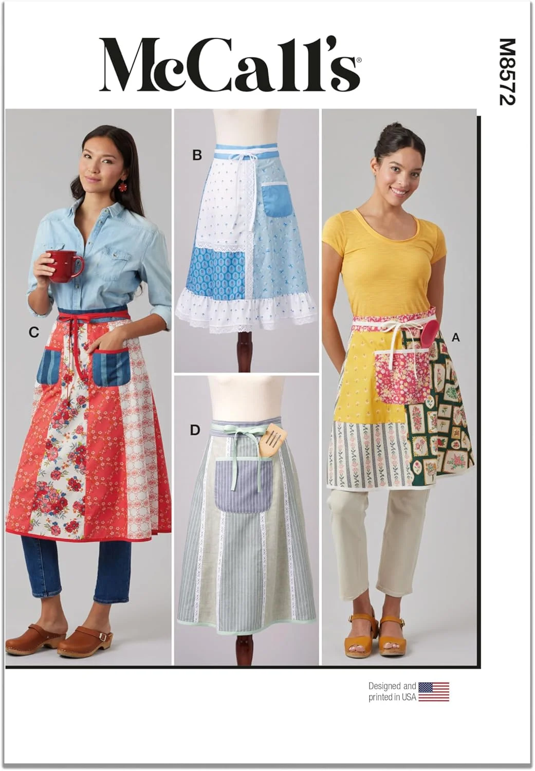 کیت الگوی خیاطی پیش بند نامشخص McCall's، چند رنگ