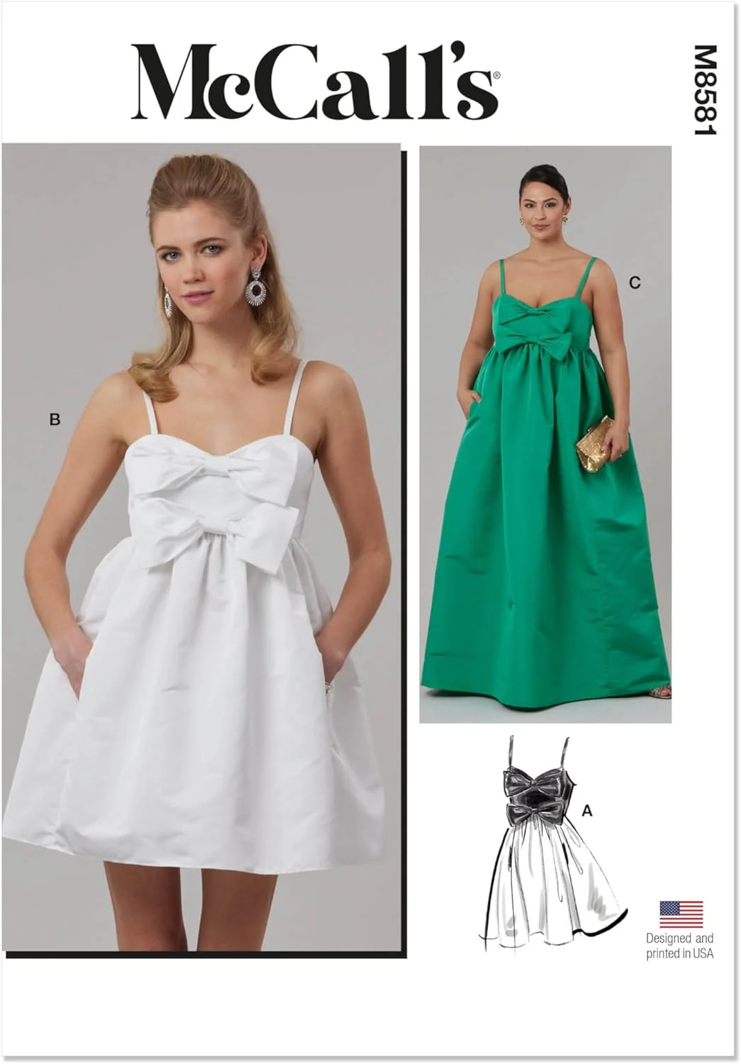 الگوی خیاطی لباس مجلسی مک کالز، چند رنگ