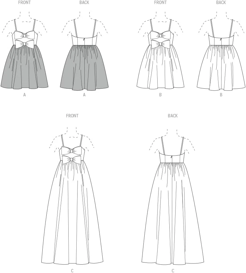 الگوی خیاطی لباس مجلسی مک کالز، چند رنگ