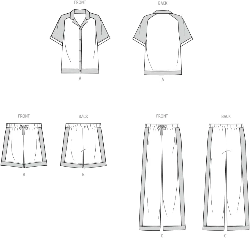 الگوی خیاطی لباس ورزشی مردانه مک کالز، کد طراحی M8590، چند رنگ