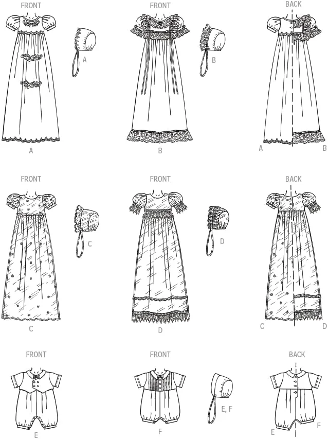الگوی خیاطی لباس مناسبت های خاص نوزاد مک کالز، چند رنگ