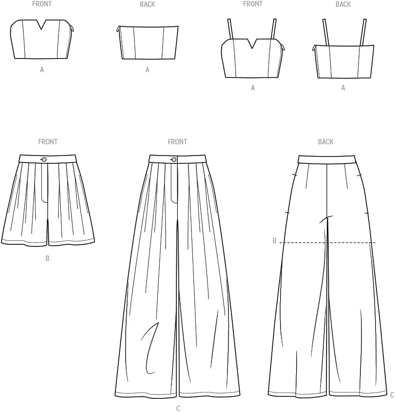 الگوی خیاطی لباس ورزشی سایز بزرگ McCall's Know Me، دو تکه چند رنگ
