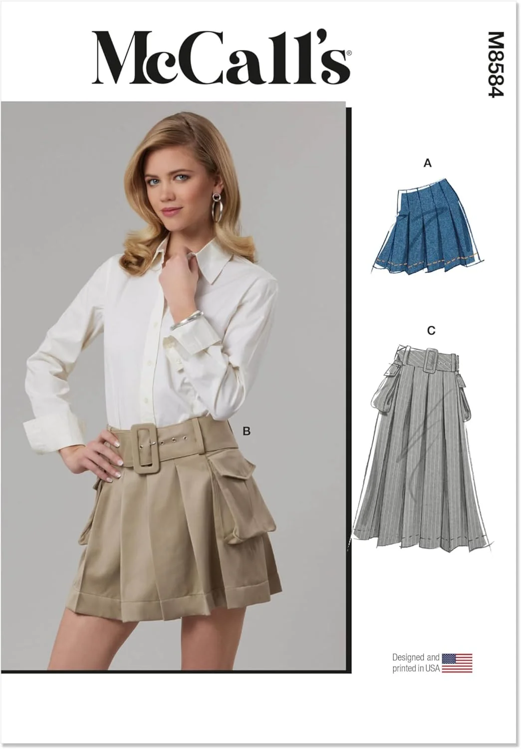 الگوی خیاطی دامن McCall's، چند رنگ