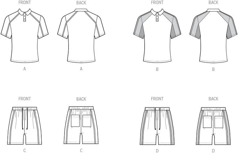 الگوی خیاطی مردانه McCall's M8485BB تاپ و شورت بافتنی BB (44-46-48-50-52) الگوی خیاطی مردانه McCall's M8485BB تاپ و شورت بافتنی BB (44-46-48-50-52)