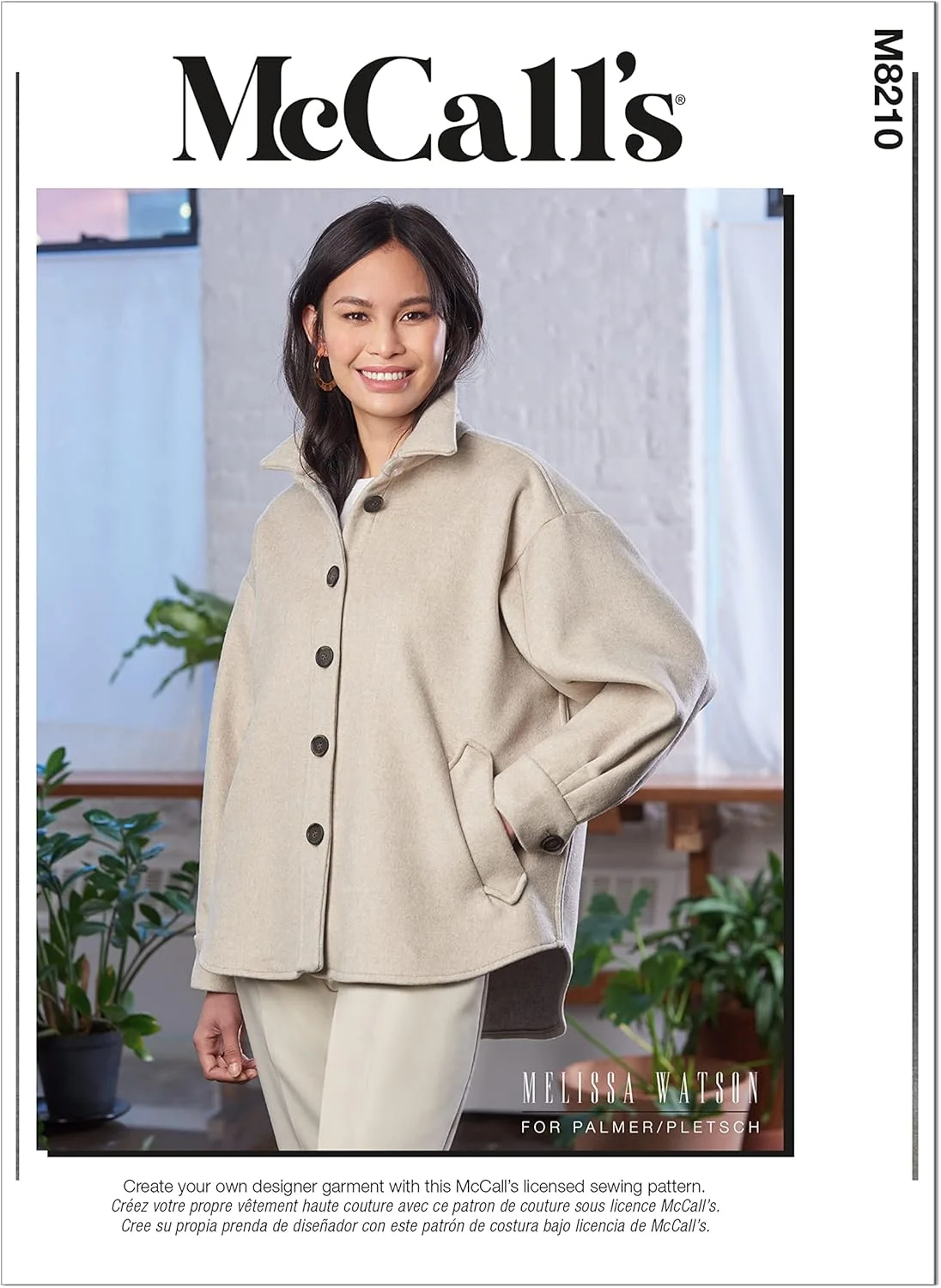 الگوی خیاطی مک کال M8210A5 A5 (6-8-10-12-14) ژاکت زنانه، چند رنگ