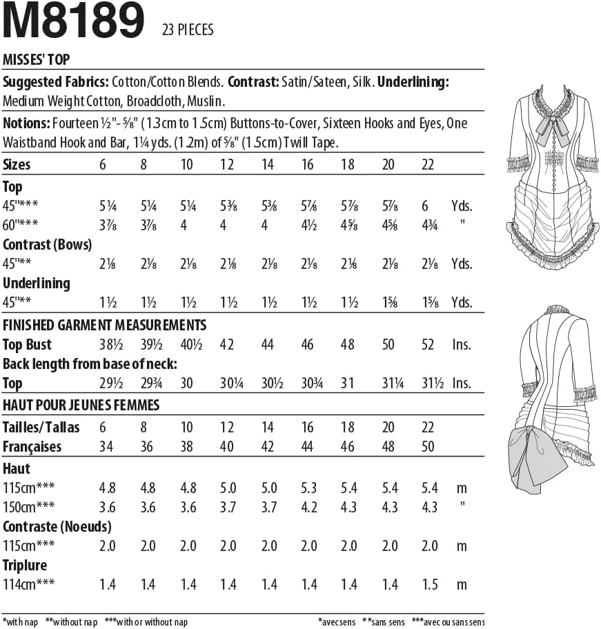 الگوی خیاطی مک کالز M8189E5 E5 (14-16-18-20-22) لباس زنانه، چند رنگ