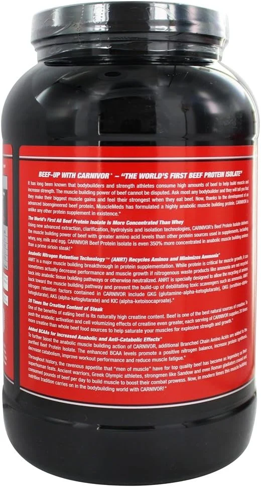 پروتئین ایزوله گوشت گاو MuscleMeds Carnivor (شکلاتی، 2.25 پوند) پروتئین ایزوله گوشت گاو MuscleMeds Carnivor (شکلاتی، 2.25 پوند)