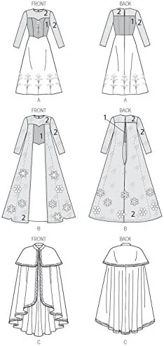الگوی خیاطی لباس پرنسس برفی زنانه و دخترانه McCall's M7000، سایزهای 3-14
