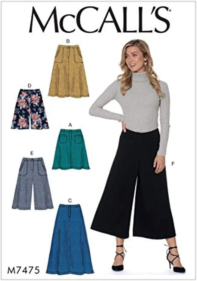 الگوی خیاطی McCall's، دامن، شورت و دامن شلواری، چند رنگ، سایز 6-14-p، 182 x 274 سانتی متر