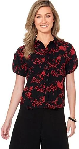 الگوهای خیاطی مک کالز 7472 A5، بلوز، تونیک و کمربند زنانه، سایزهای 6-14، بافت چند رنگ، 17 x 0.5 x 0.07 سانتی متر