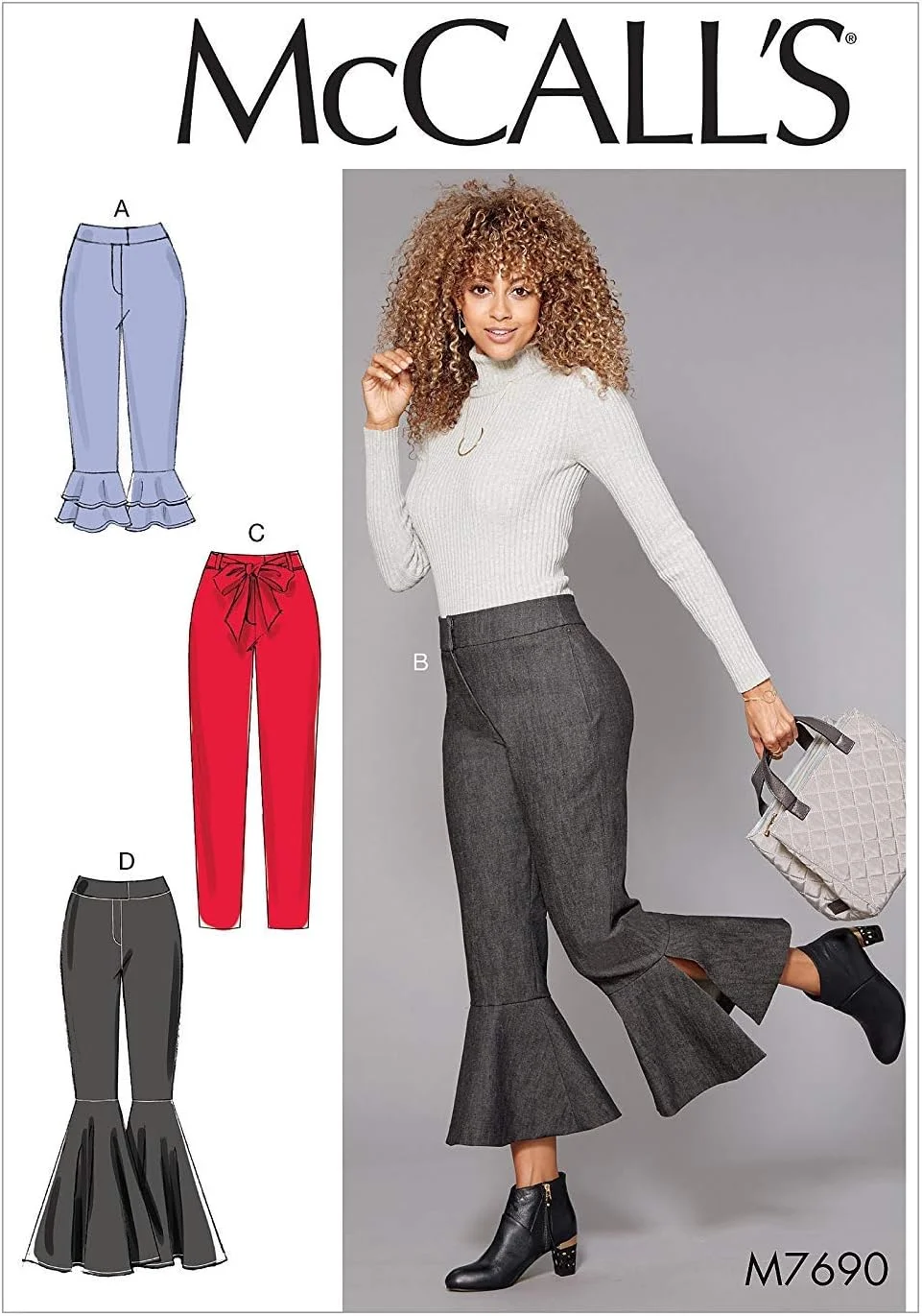 الگوهای خیاطی مک کالز 7690 E5، شلوار زنانه و کمربند، سایزهای 14-22، کاغذی، چند رنگ، 17 x 0.5 x 0.07 سانتی متر