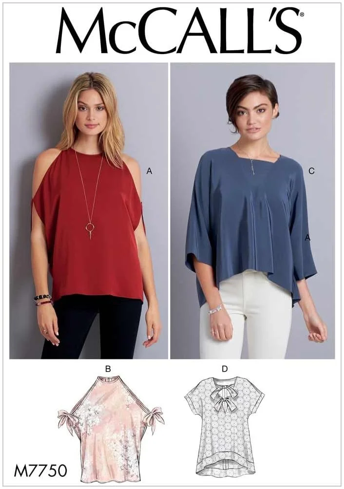 الگوهای خیاطی زنانه مک کال، مدل تاپ، سایز Y (خیلی کوچک-کوچک-متوسط)