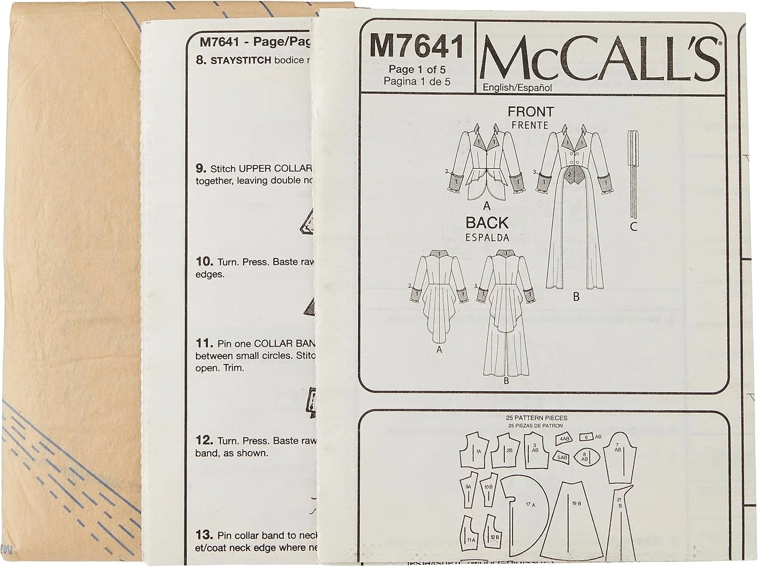 الگوهای خیاطی مک کالز 7641 E5، لباس زنانه، سایزهای 14-22، کاغذی، چند رنگ، 17 x 0.5 x 0.07 سانتی متر
