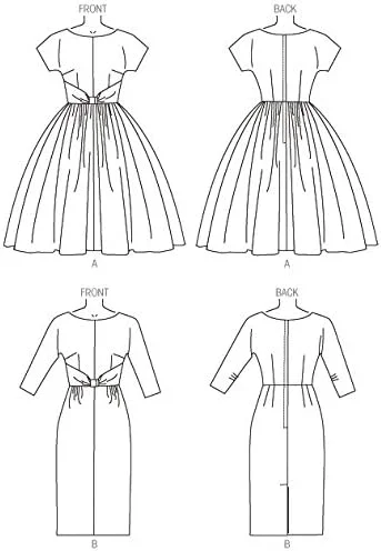الگوهای خیاطی مک کالز MC7086 B5، لباس زنانه/دخترانه، سایزهای 8-10-12-14-16