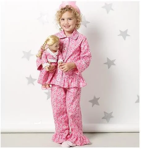 الگوهای خیاطی مک کال M6458 سایز CF 4-5-6 مناسب تاپ و شلوار کودکان نوپا، بسته 1 عددی، سفید