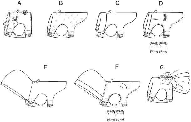 الگوهای خیاطی لباس سگ McCall's M6218