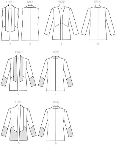 الگوهای مک کالز 7332 Y، جلیقه و ژاکت زنانه، سایز XSM-MED، چند رنگ، Y (خیلی کوچک-متوسط)