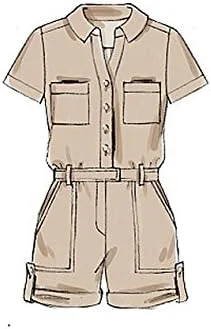 الگوهای خیاطی مک کالز 7330، رامپر و جامپسوت زنانه، سایز بزرگ-ایکس ایکس لارج، پنبه، درزها، چند رنگ، ZZ (بزرگ-ایکس لارج-ایکس ایکس لارج)