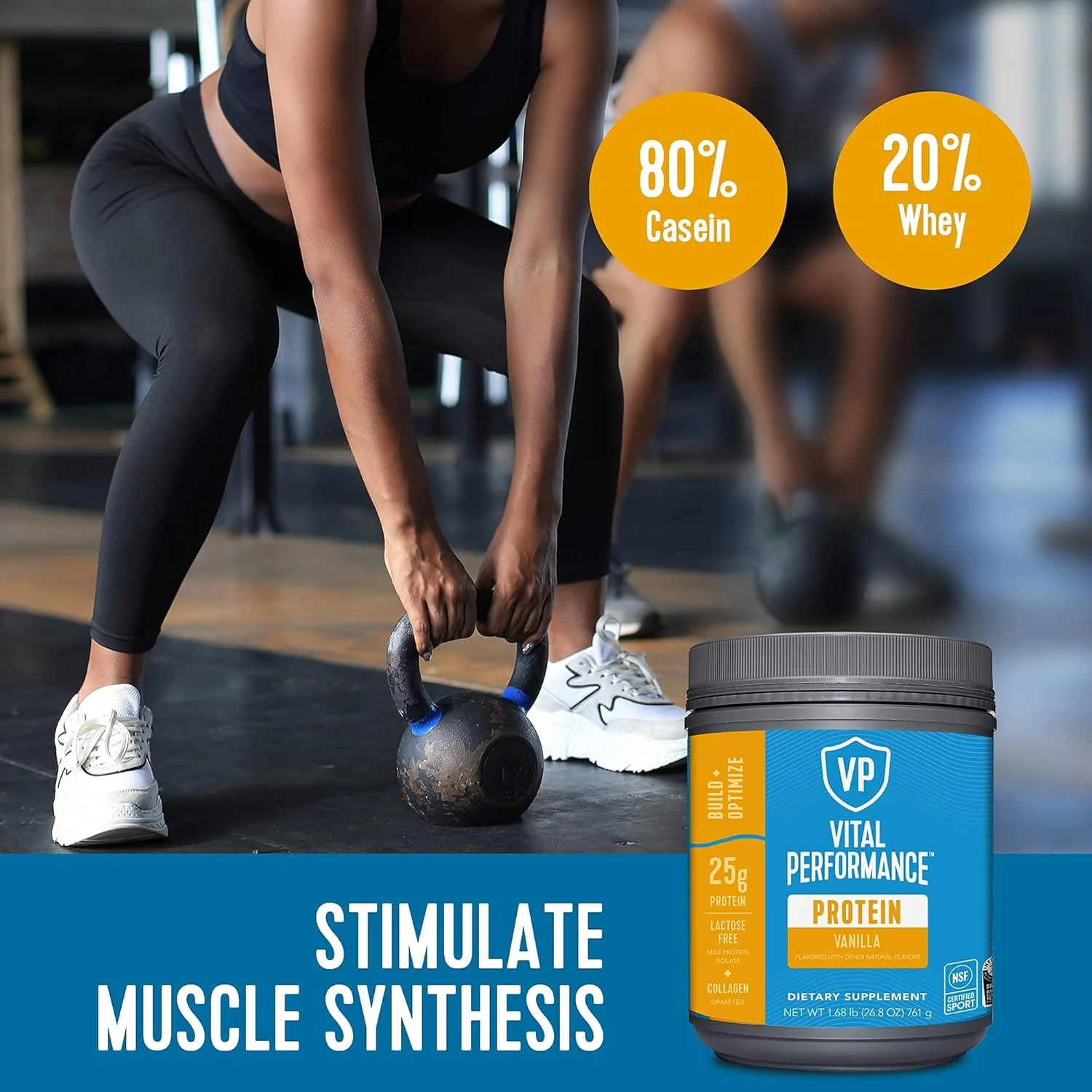 پروتئین عملکرد حیاتی Vital Proteins، وانیلی، 761 گرم (1.68 پوند)