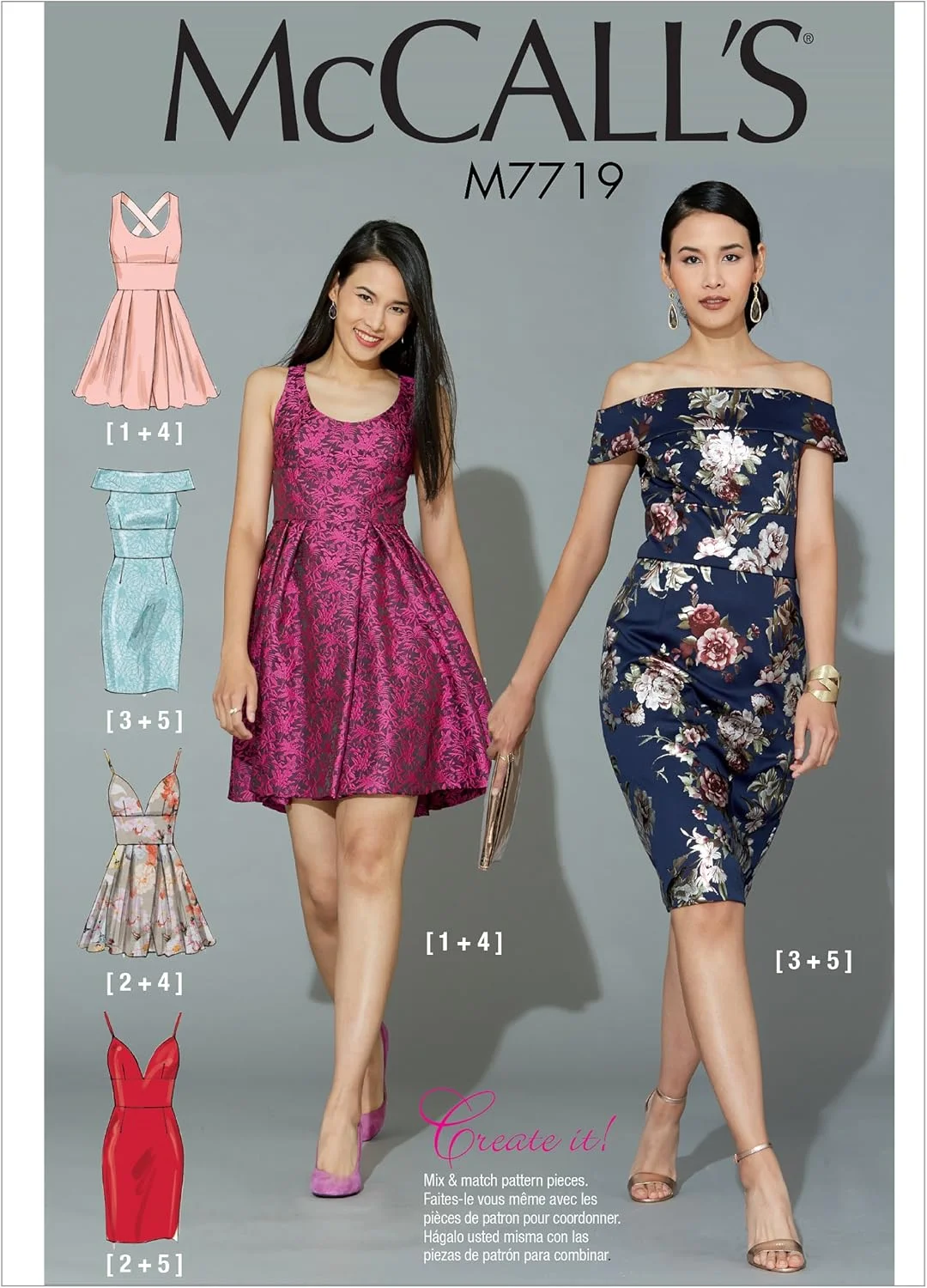 الگوهای خیاطی لباس زنانه McCall's، A5 (6-8-10-12-14)