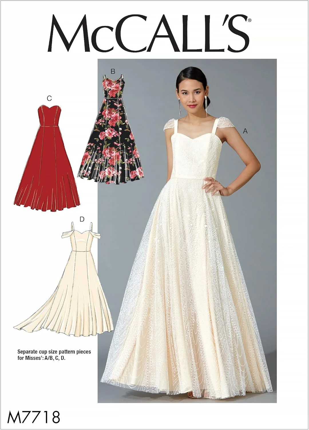 الگوهای خیاطی لباس زنانه McCall's، کاغذی، چند رنگ، 17 x 0.5 x 0.07 سانتی متر