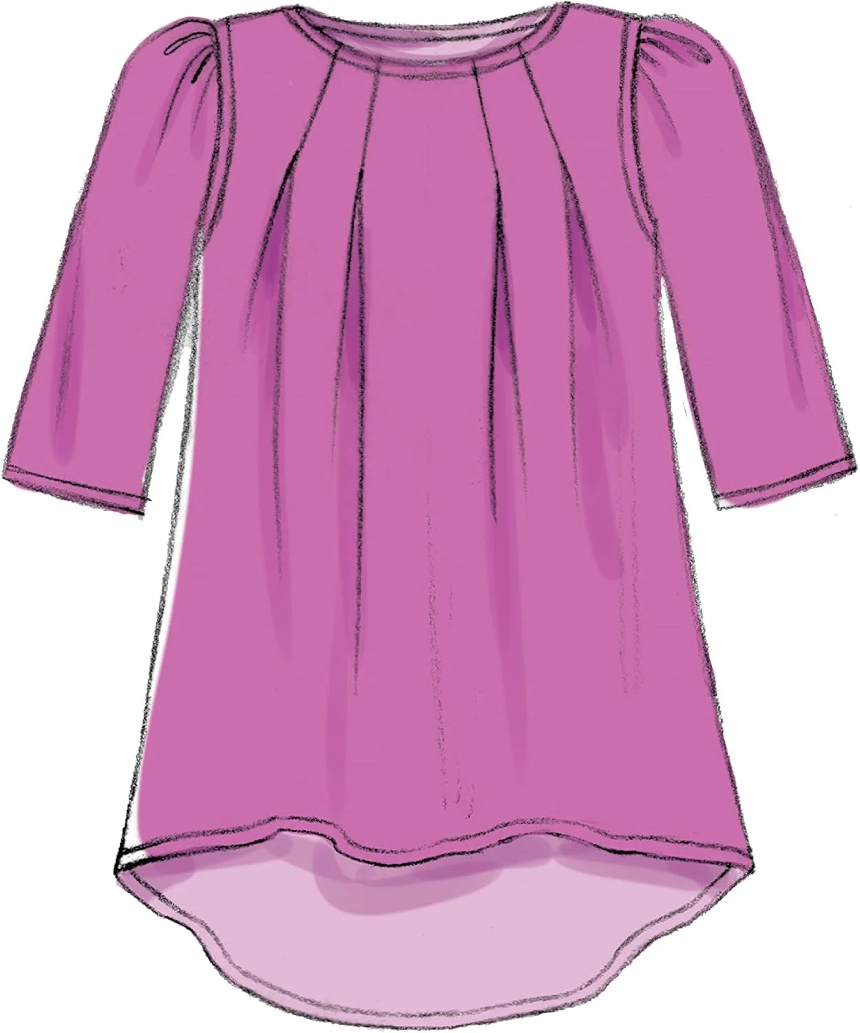 الگوهای خیاطی مک کالز 7709 CHJ، تاپ، پیراهن و لگ دخترانه، سایز 7-14، کاغذی، چند رنگ، 17 x 0.5 x 0.07 سانتی متر