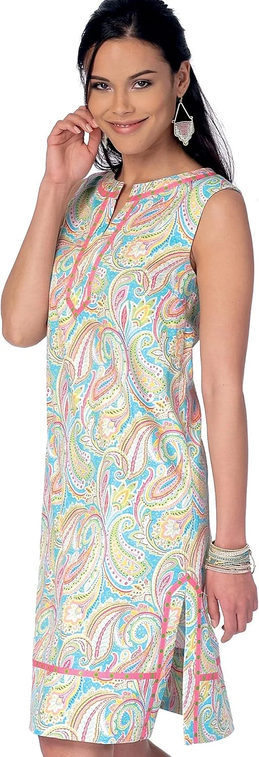 الگوهای خیاطی McCall's 7408 Y، تونیک و پیراهن زنانه، سایز XSM-MED، کاغذی، چند رنگ، 17x0.5x0.07 سانتی متر