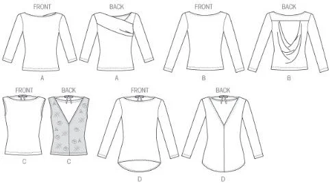 الگوی خیاطی تاپ و تونیک زنانه و دخترانه McCall's Patterns Company M6839، سایز B5