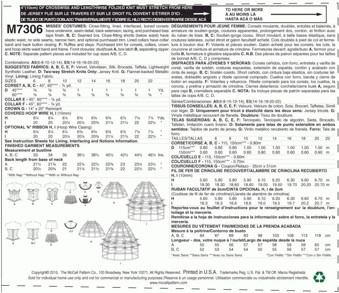 الگوهای خیاطی مک کالز 7306 A5، لباس زنانه، سایزهای 6-14، مصنوعی، (6-8-10-12-14)