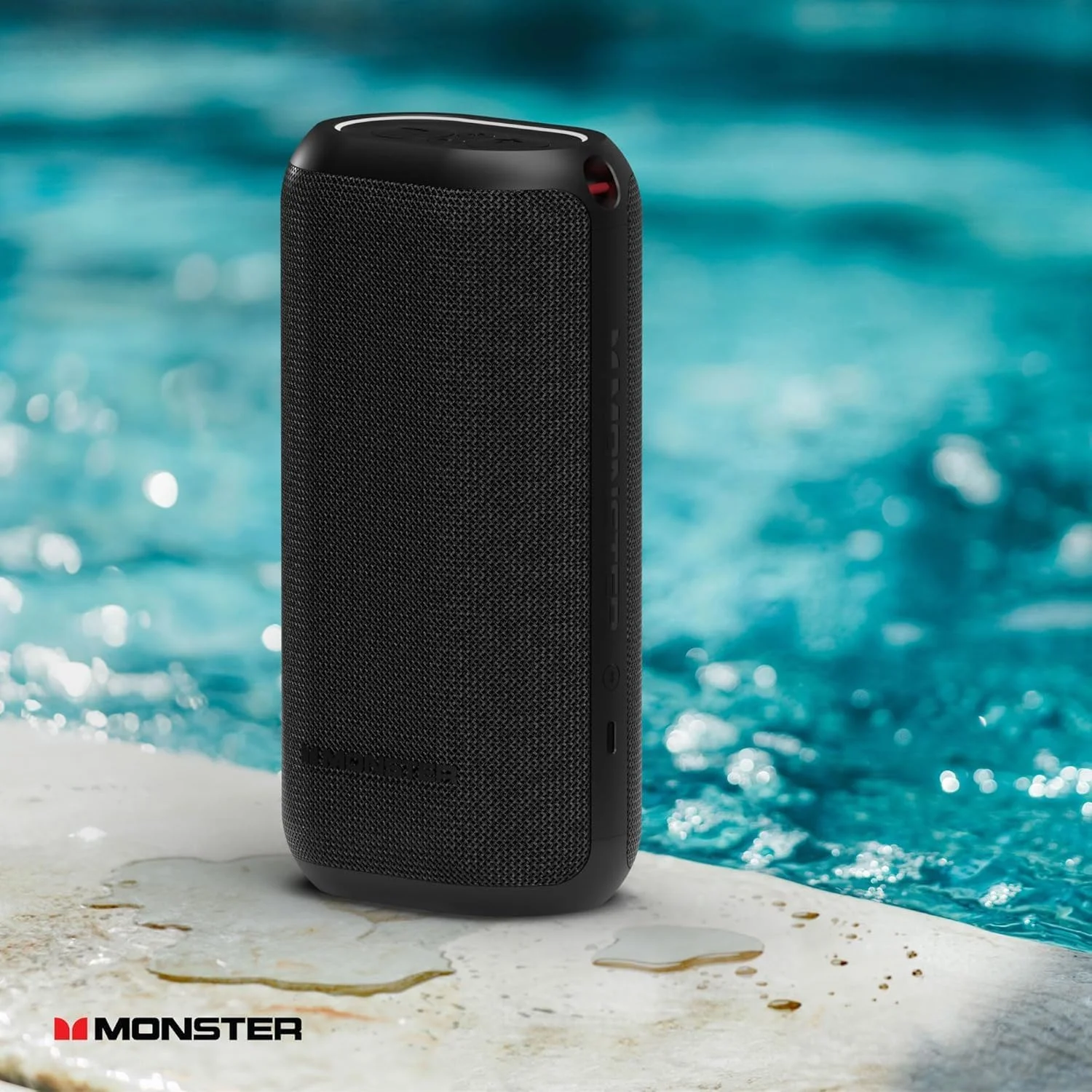 اسپیکر بلوتوثی قابل حمل Monster DNA Max، اسپیکر قابل حمل قدرتمند با صدای باس 360 درجه و پد شارژ بی سیم 10 واتی Qi، ضد آب IP67 - مناسب برای سفر، استفاده در فضای داخلی و خارجی اسپیکر بلوتوثی قابل حمل Monster DNA Max، اسپیکر قابل حمل قدرتمند با صدای باس 360 درجه و پد شارژ بی سیم 10 واتی Qi، ضد آب IP67 - مناسب برای سفر، استفاده در فضای داخلی و خارجی