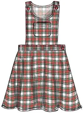 الگوهای خیاطی مک کالز 7459 CHJ، جامپر و سرهمی دخترانه/بچگانه، سایزهای 7-14، کاغذی، چند رنگ، 152 x 213 سانتی متر