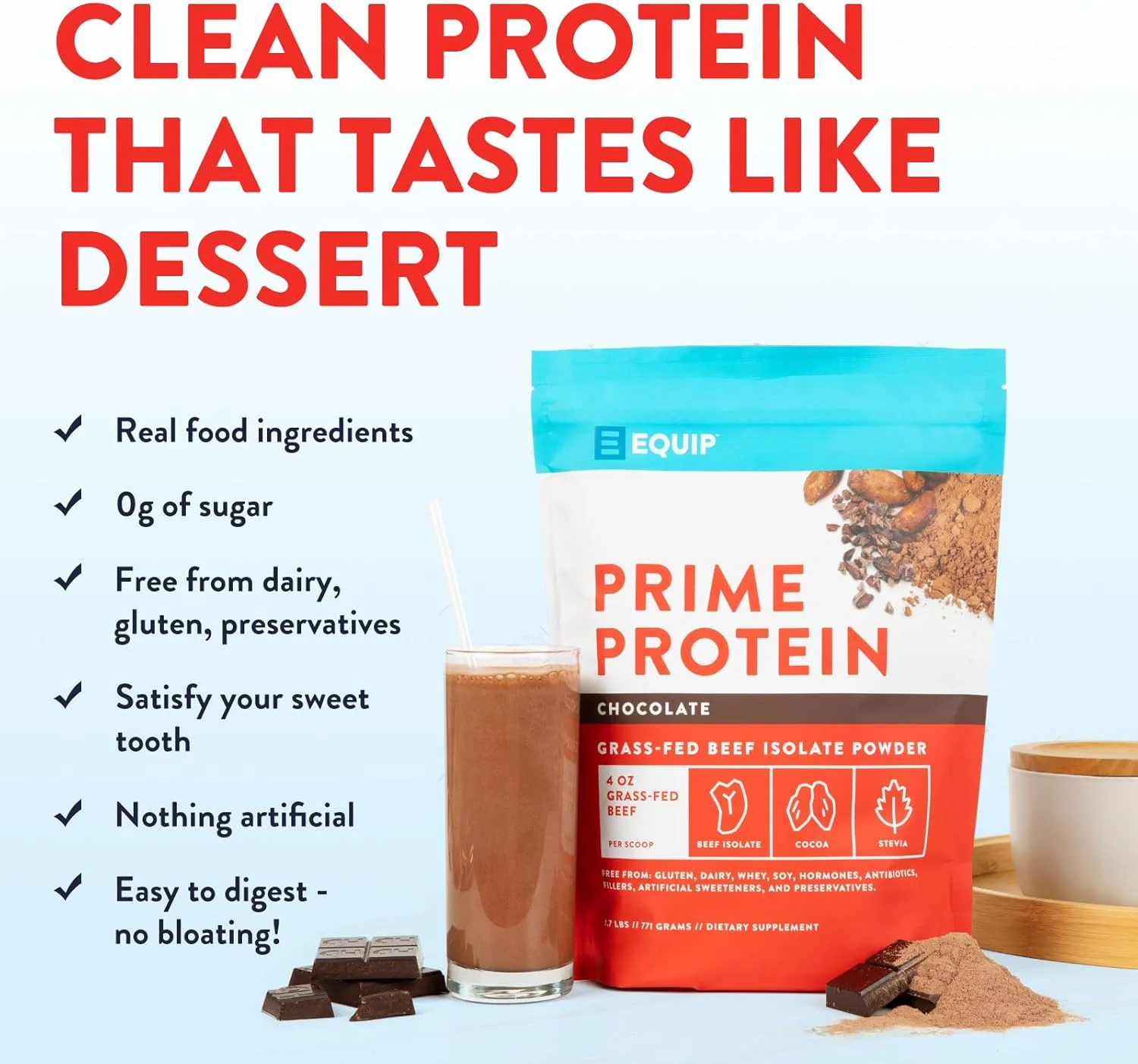 پودر پروتئین گوشت گاو تغذیه شده با علف 100% خالص pureWOD BUILD، سازگار با رژیم پالئو، غنی از کلاژن و ژلاتین، بدون مواد مصنوعی (907 گرم) از pureWOD