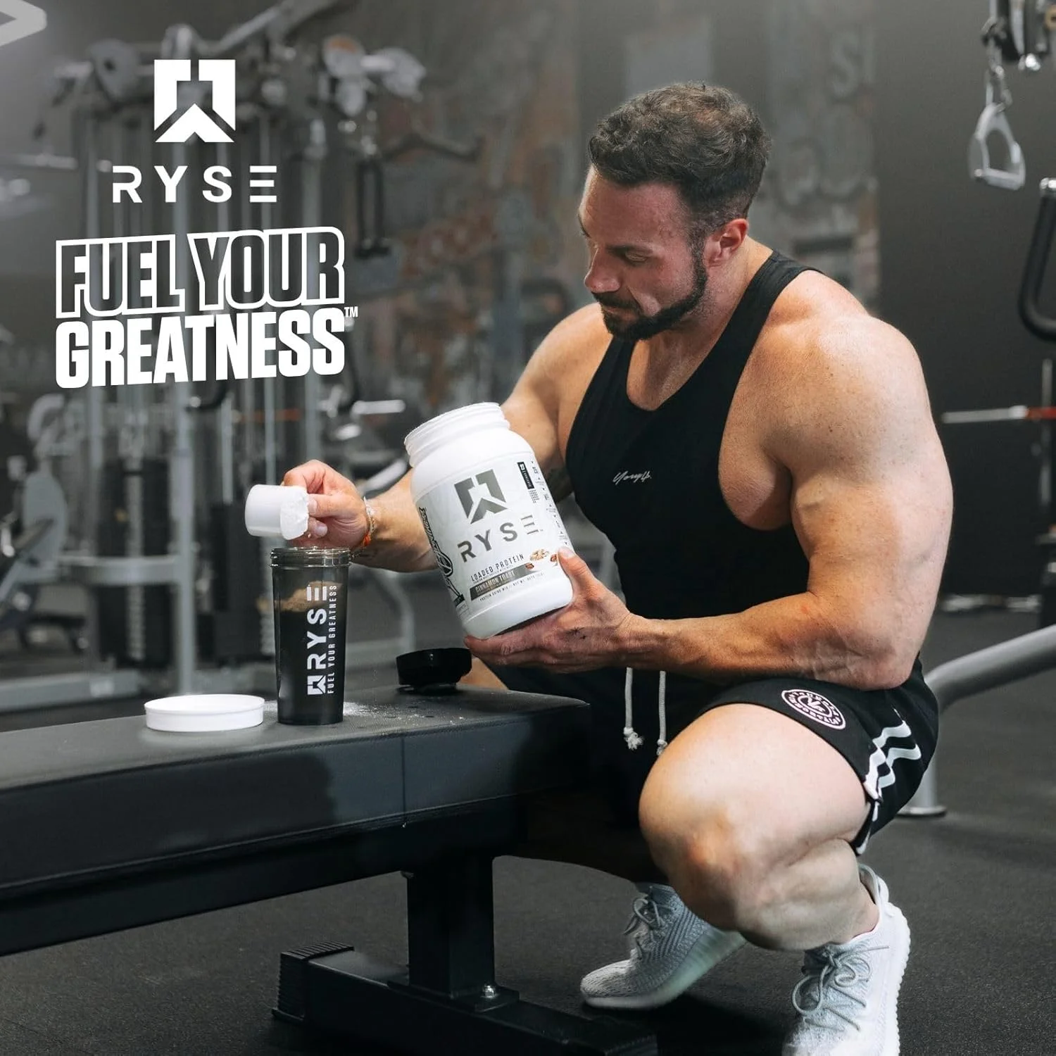 پروتئین وی لودد RYSE Up Supplements، (طعم انفجار کوکی شکلاتی، 54 سروینگ)، پروتئین وی ممتاز، 25 گرم پروتئین، وی ایزوله، فیبر پری‌بیوتیک، MCTs، هضم آسان