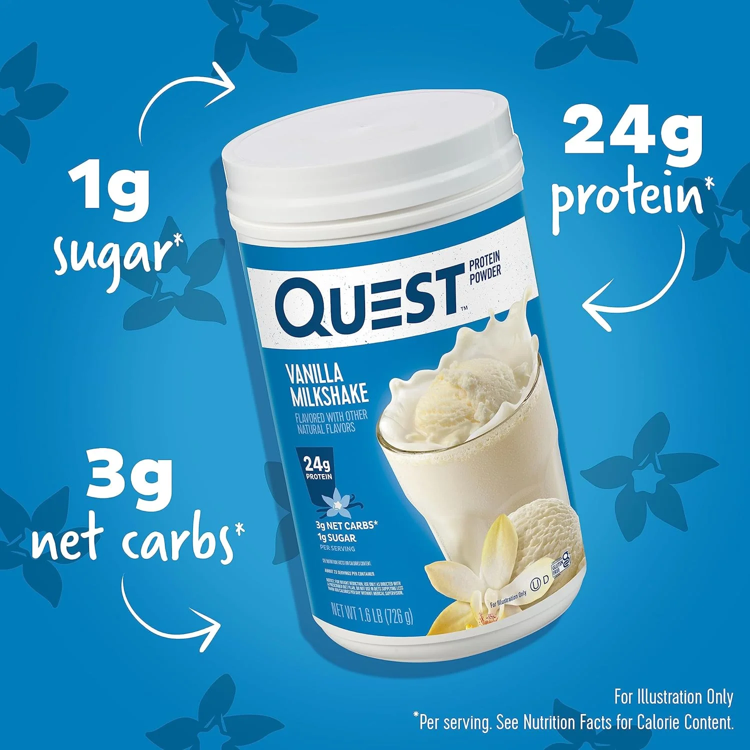 پودر پروتئین Quest Nutrition، میلک شیک وانیلی، 1.6 پوند