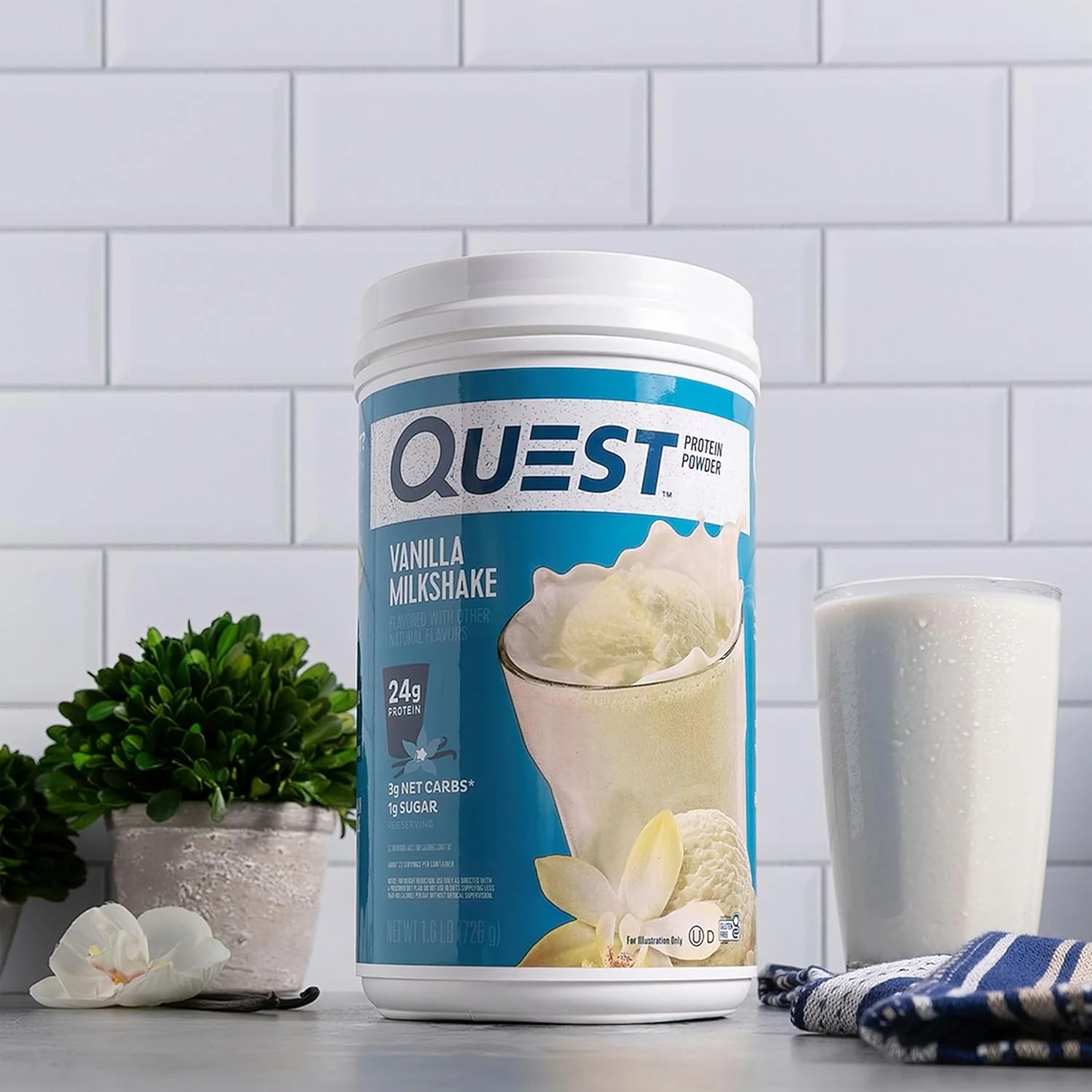 پودر پروتئین Quest Nutrition، میلک شیک وانیلی، 1.6 پوند