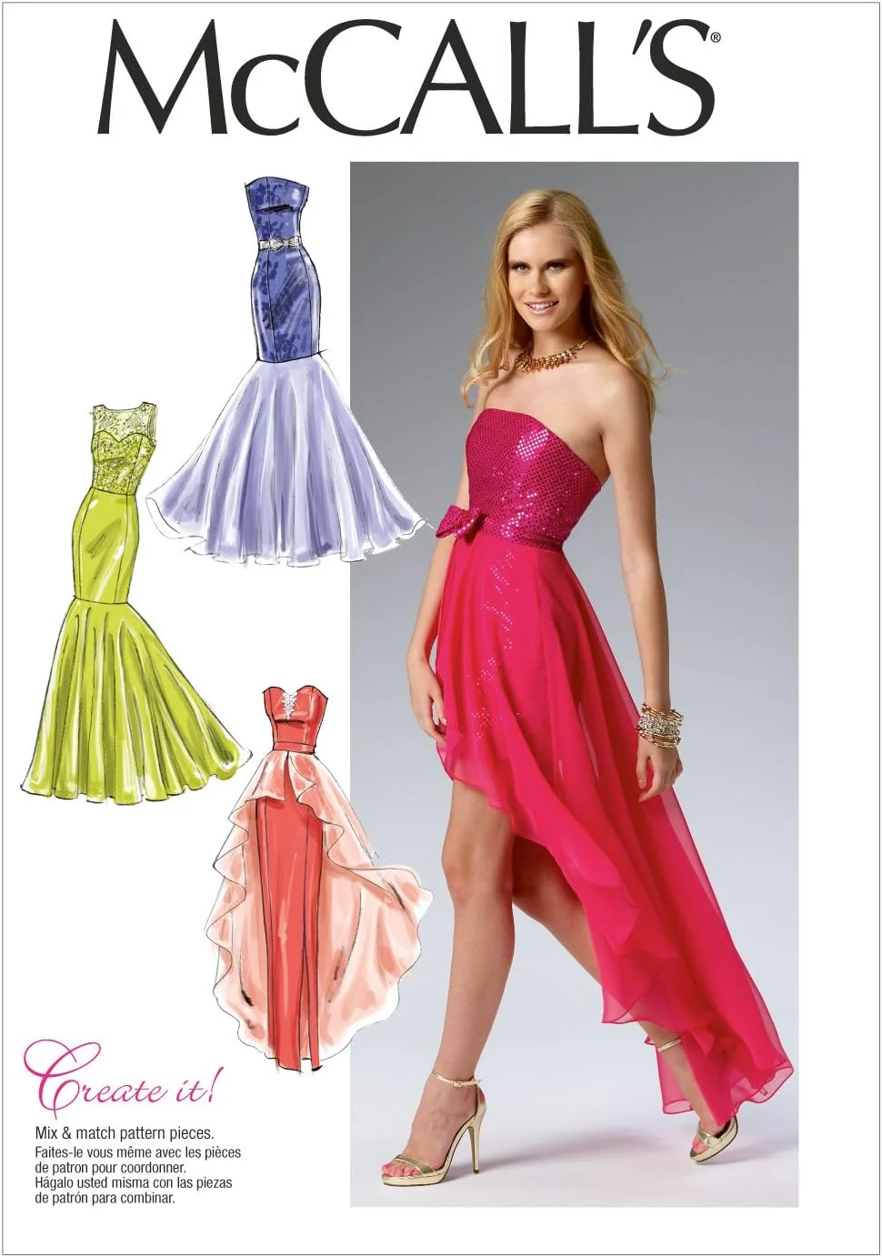 الگوهای خیاطی زنانه مک کالز مدل MC 6838 A5 سایزهای 6/8/10/12/14، چند رنگ