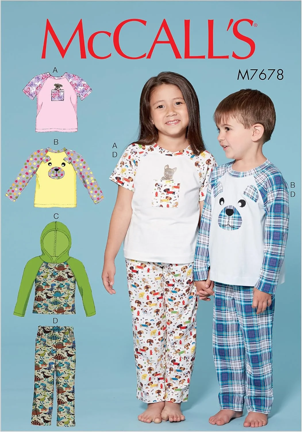 الگوهای خیاطی مک کالز 7678 OS، تاپ و شلوار بچه گانه/پسرانه/دخترانه، سایز 2-8، کاغذی، چند رنگ، 17 x 0.5 x 0.07 سانتی متر
