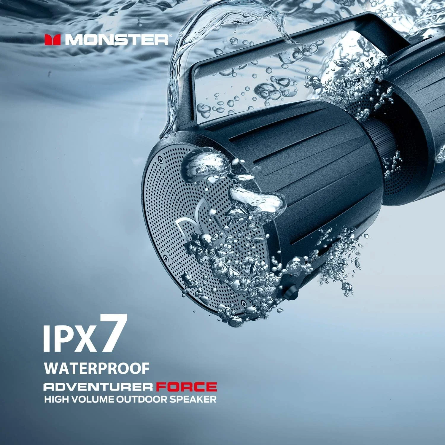 اسپیکر بلوتوثی ضد آب Monster Adventurer Force IPX7 نسخه 5.0 با ورودی میکروفون، اسپیکر بلوتوثی قابل حمل 80 واتی با 40 ساعت پخش مداوم برای مهمانی های داخلی و خارجی، مشکی اسپیکر بلوتوثی ضد آب Monster Adventurer Force IPX7 نسخه 5.0 با ورودی میکروفون، اسپیکر بلوتوثی قابل حمل 80 واتی با 40 ساعت پخش مداوم برای مهمانی های داخلی و خارجی، مشکی