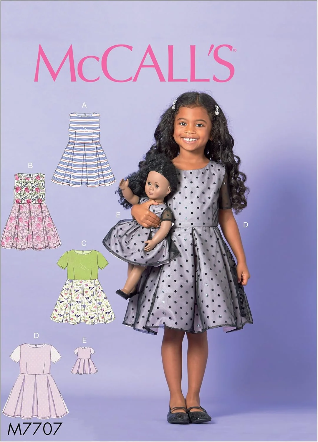 الگوهای خیاطی مک کال برای لباس عروسک 18 اینچی دخترانه، کاغذی، چند رنگ، 17 x 0.5 x 0.07 سانتی متر