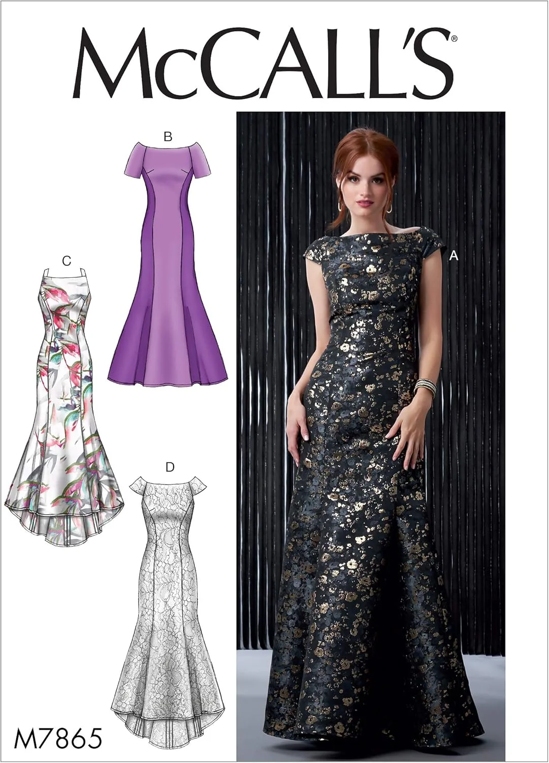 الگوی مک کال برای لباس شب زنانه تا روی زمین، سایزهای 14-22، الگوی خیاطی، ساده