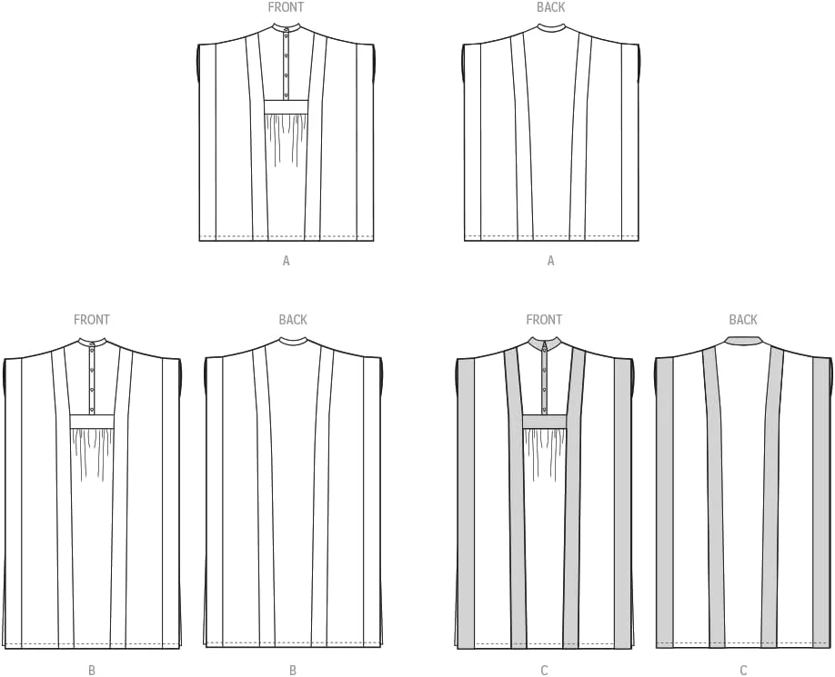 الگوی خیاطی مک کال M8516A مخصوص خانم ها، کافتان در دو قد A (XS-S-M-L-XL-XXL) الگوی خیاطی مک کال M8516A مخصوص خانم ها، کافتان در دو قد A (XS-S-M-L-XL-XXL)