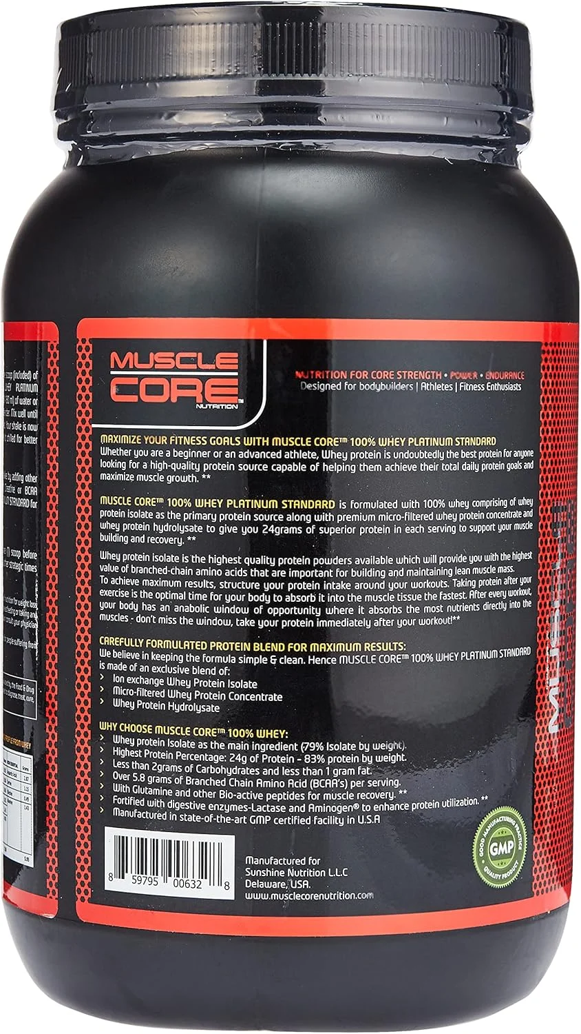 پروتئین وی پلاتینیوم استاندارد وانیلی Muscle Core Nutrition، 889.7 گرم | 24 گرم پروتئین، 5.8 گرم BCAA، 4 گرم گلوتامین | مخلوط پروتئین وی ایزوله و کنسانتره | مکمل غذایی پروتئین وی پلاتینیوم استاندارد وانیلی Muscle Core Nutrition، 889.7 گرم | 24 گرم پروتئین، 5.8 گرم BCAA، 4 گرم گلوتامین | مخلوط پروتئین وی ایزوله و کنسانتره | مکمل غذایی