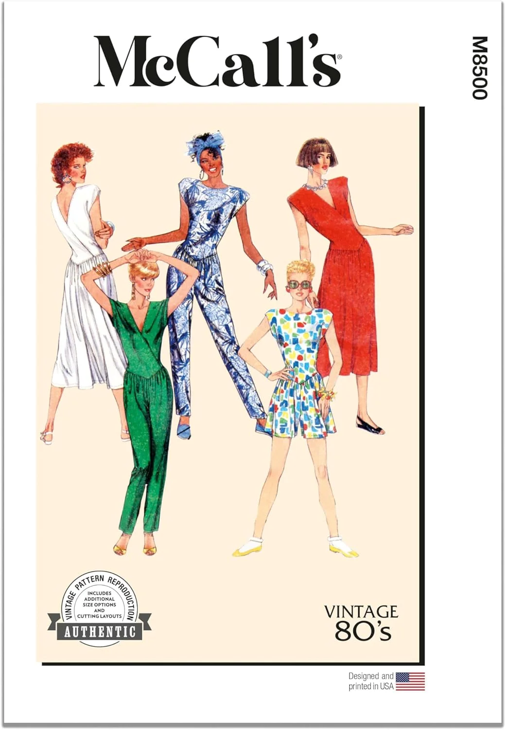 الگوی خیاطی McCall's M8500U5 برای لباس و جامپسوت بافتنی زنانه U5 (16-18-20-22-24)