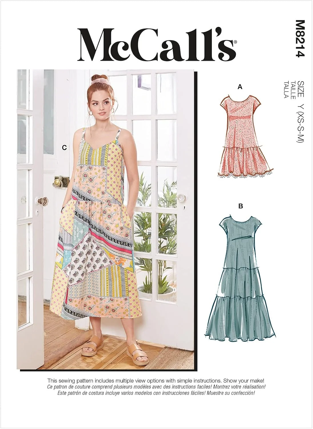 الگوی خیاطی مک کال M8214ZZ ZZ (L-XL-XXL) لباس زنانه و ماسک، چند رنگ الگوی خیاطی مک کال M8214ZZ ZZ (L-XL-XXL) لباس زنانه و ماسک، چند رنگ