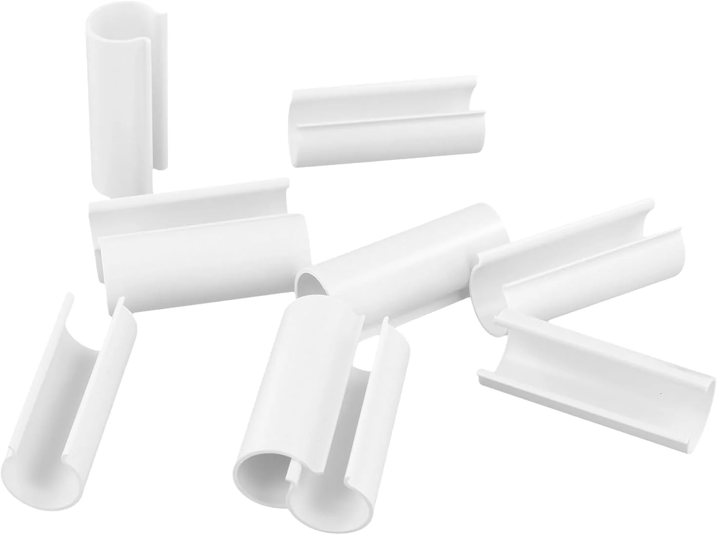 بست PVC جاپچت 96 عددی 3/4 اینچ، بست گیره ای سفید برای لوله های PVC گلخانه ها، پوشش های ردیفی، پناهگاه ها